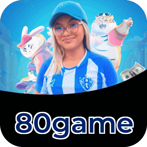 Interface do aplicativo 80game mostrando jogos disponíveis no iOS e Android